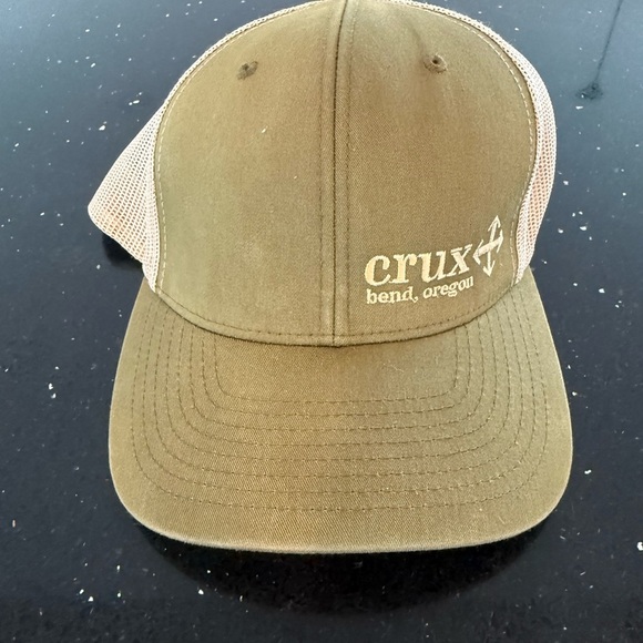 Olive Green Crux Bend Oregon Mesh Back Cap - Picture 2 of 4